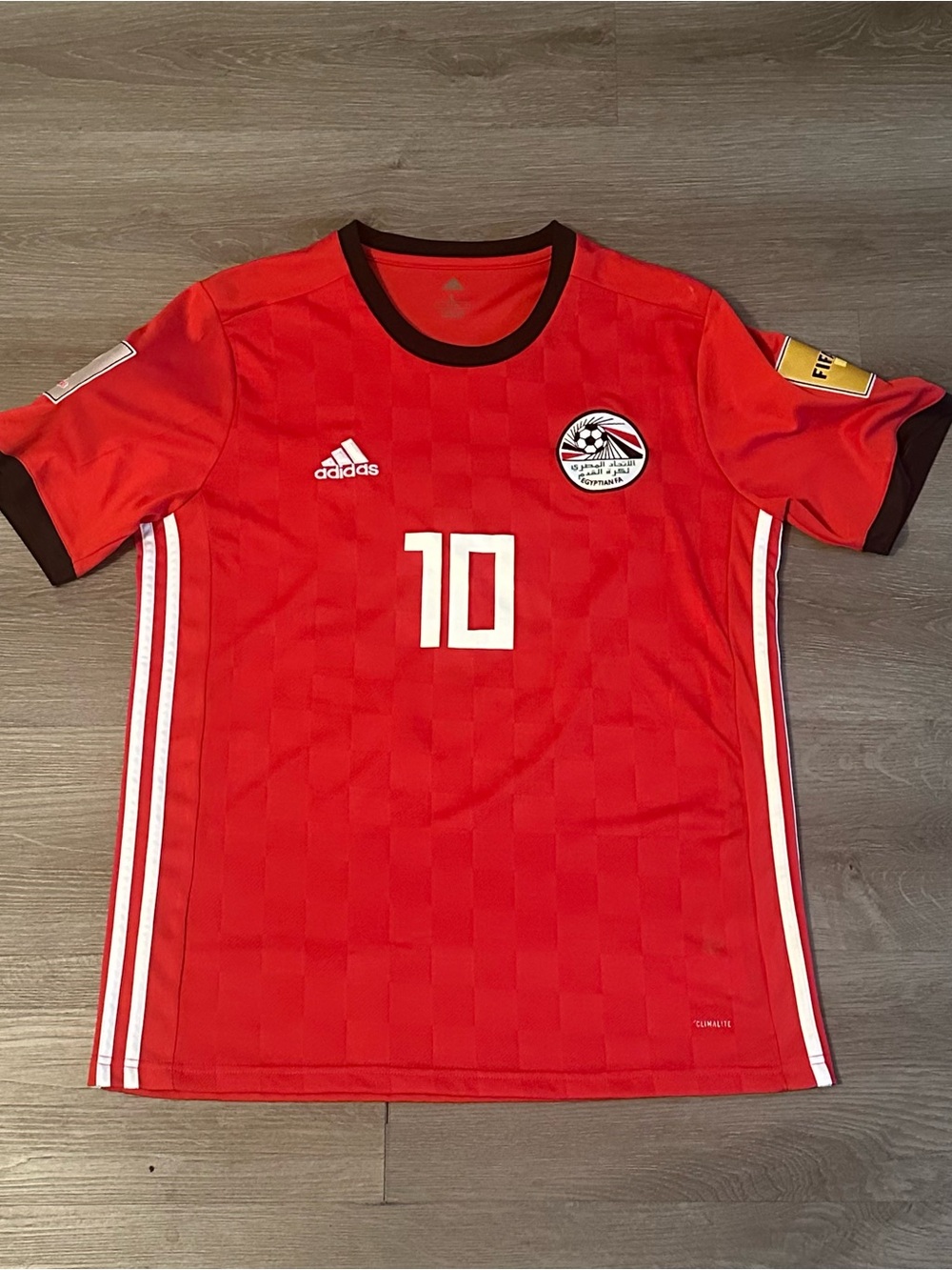 Rare Adidas Mohamed Salah #10 2018-19 Egypt National Team Jersey Size L